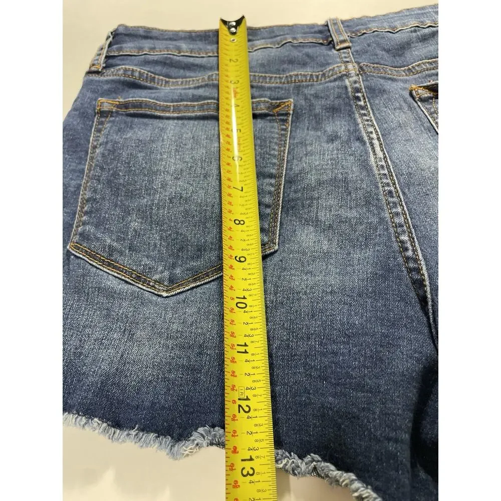Vigoss Jagger Jeans Shorts Denim Classic Stretch High Rise Raw Hem Women’s W29